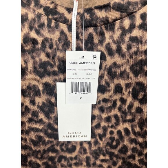 Good American Printed Strong Shoulder Tank Size 2 - Picture 7 of 7